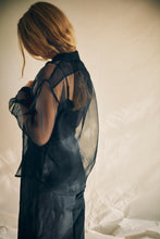 Load image into Gallery viewer, Organza silk shirt black
