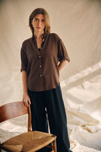 Load image into Gallery viewer, Signature silk shirt creme/brown/black