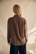 Load image into Gallery viewer, Signature silk shirt creme/brown/black