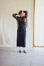Load image into Gallery viewer, Organza silk shirt - black