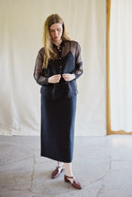 Load image into Gallery viewer, Organza silk shirt black