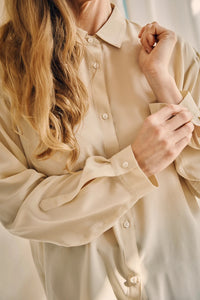 Signature silk shirt - cream