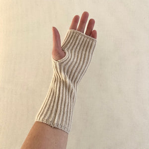 Wool wrist warmers - beige