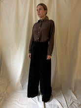 Load image into Gallery viewer, Tailored wide trousers wool black
