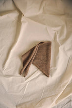 Load image into Gallery viewer, Alpaca wool triangle scarf light brown - small
