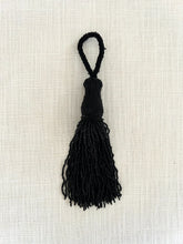 Load image into Gallery viewer, Tassel, glass beads black
