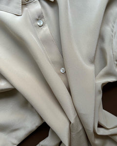 Signature silk shirt - cream