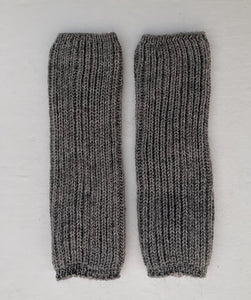 Alpaca wool wrist warmers - grey