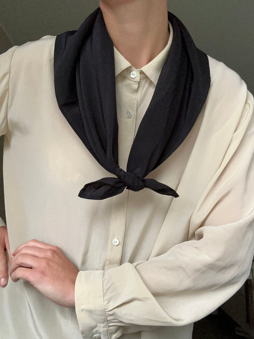 Squared silk scarf - large