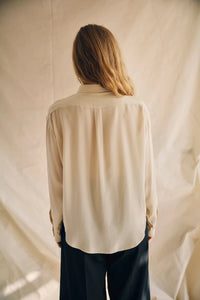 Signature silk shirt - cream