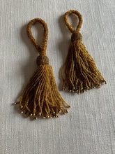 Load image into Gallery viewer, Tassels, gold beads
