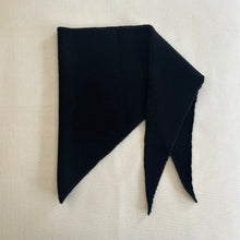 Load image into Gallery viewer, Wool triangle scarf black - large
